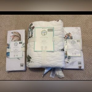 Pottery Barn Kids Peter Rabbit Toddler Quilt and 2 Crib Sheet sets